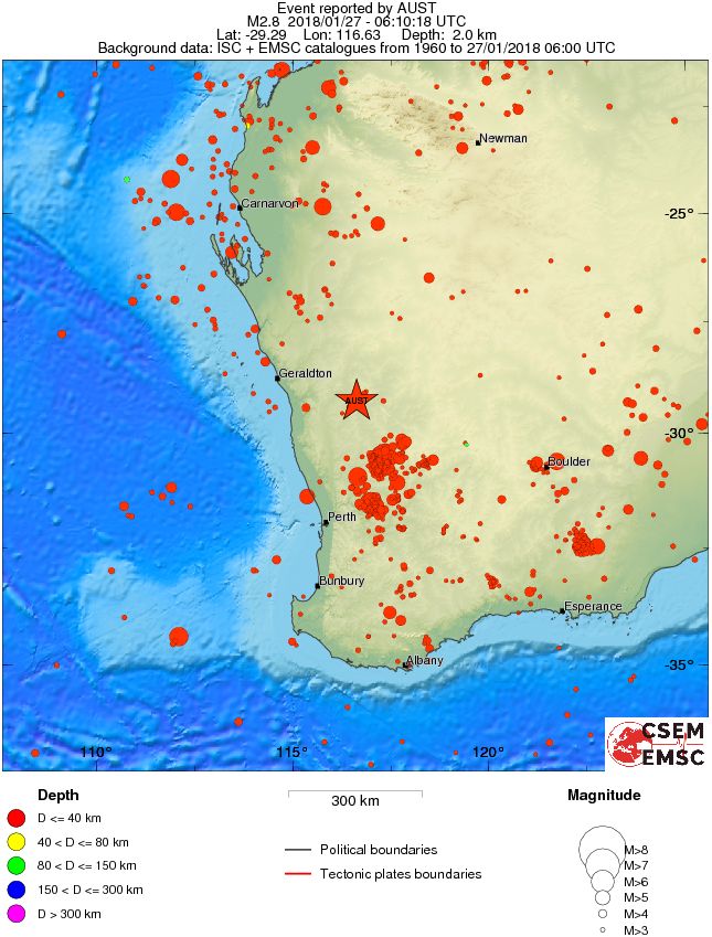 wide historical seismicity