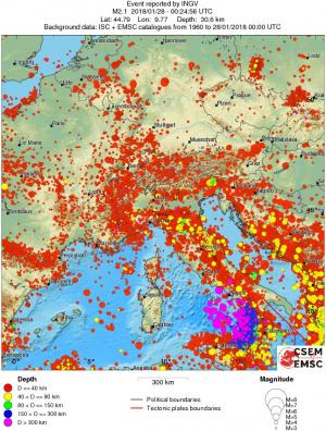 wide historical seismicity