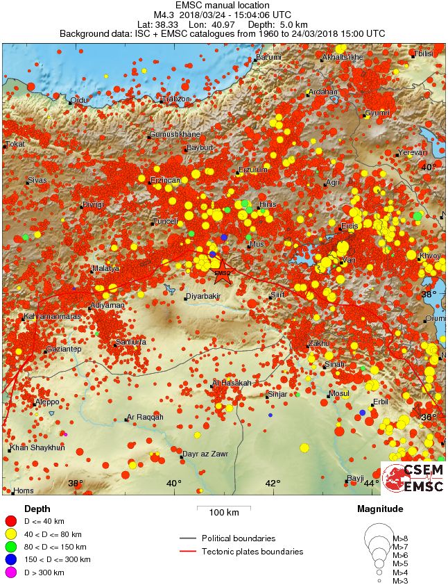 regional historical seismicity