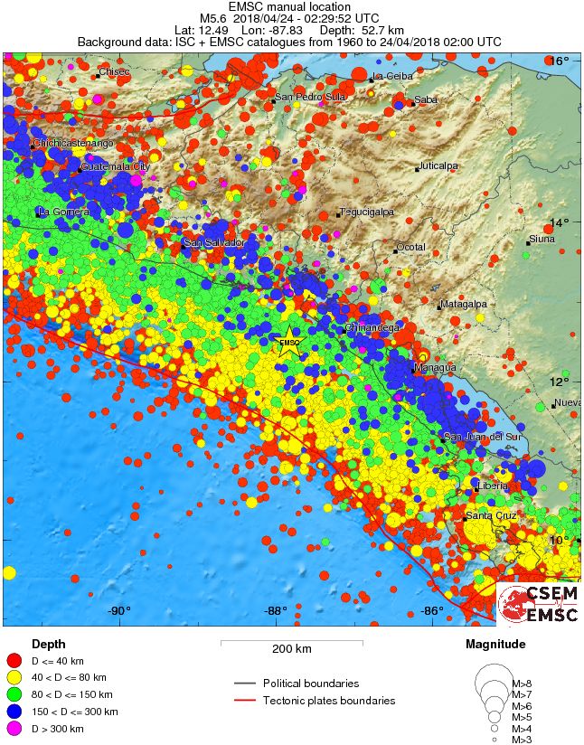 regional historical seismicity