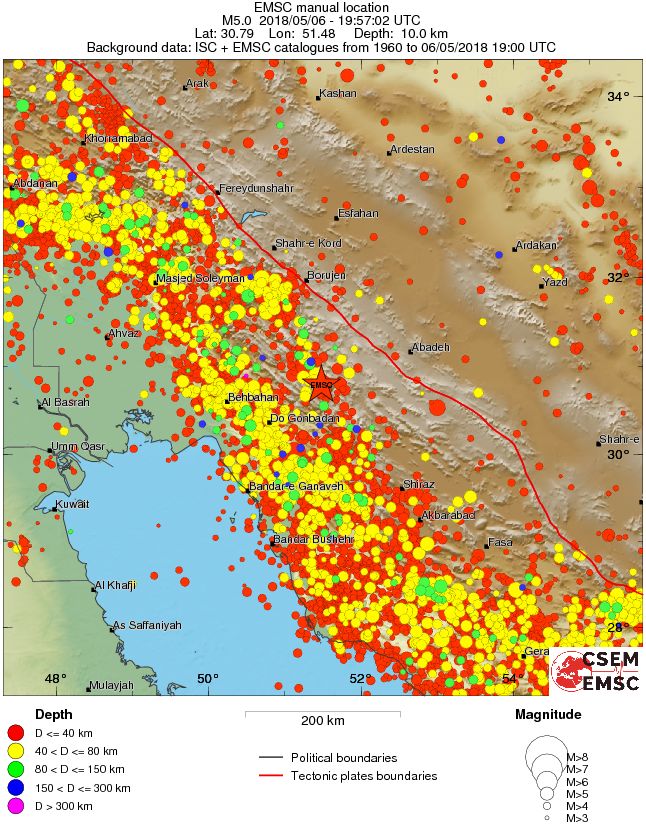 regional historical seismicity