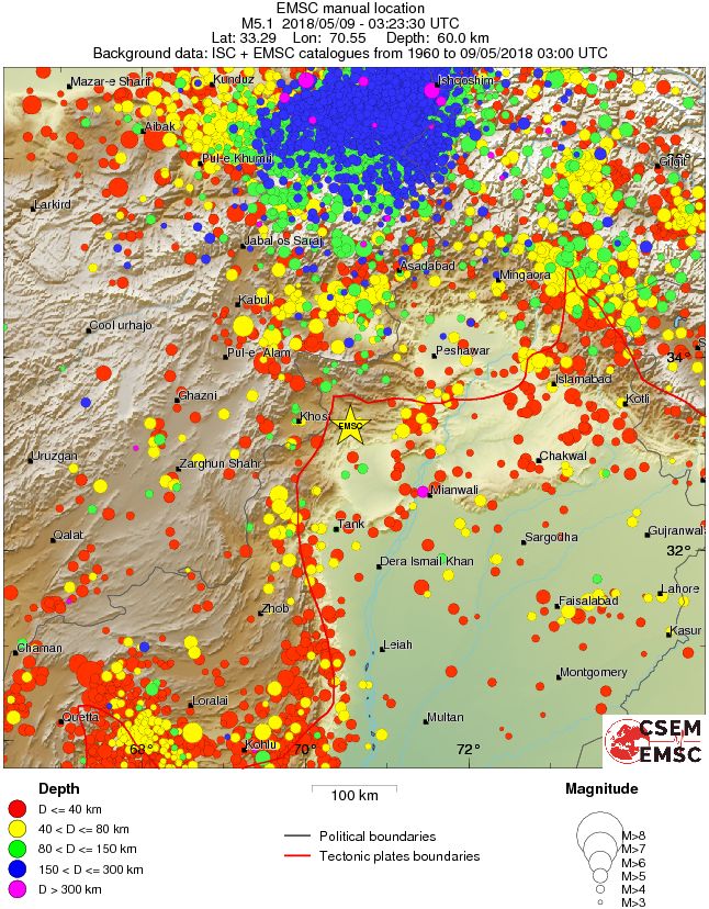 regional historical seismicity