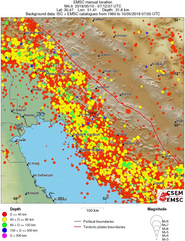 regional historical seismicity