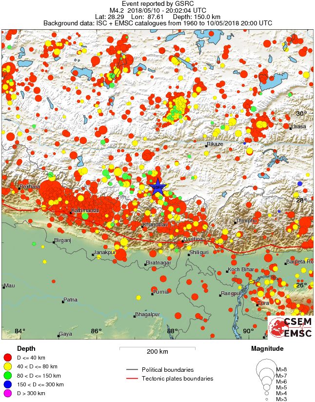 regional historical seismicity