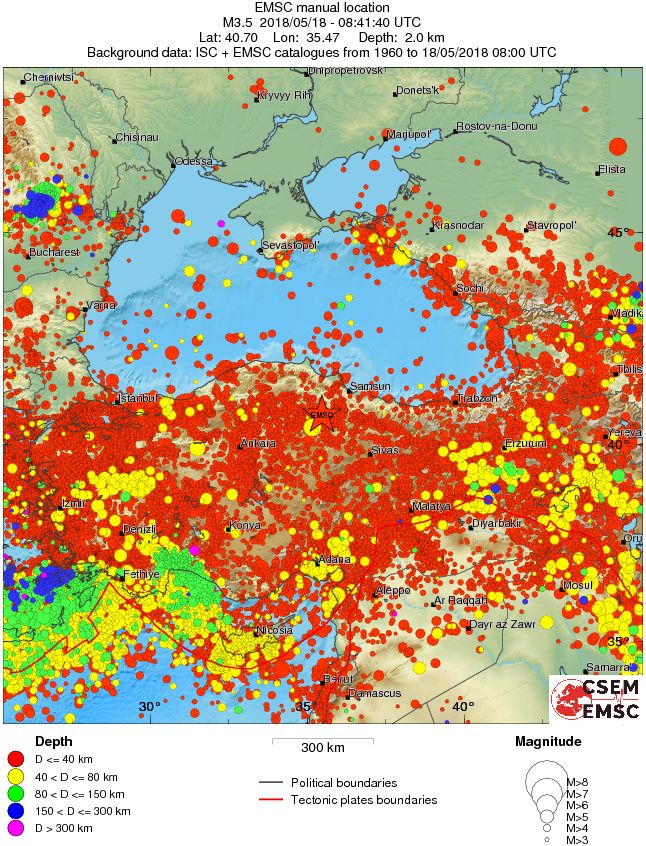 wide historical seismicity