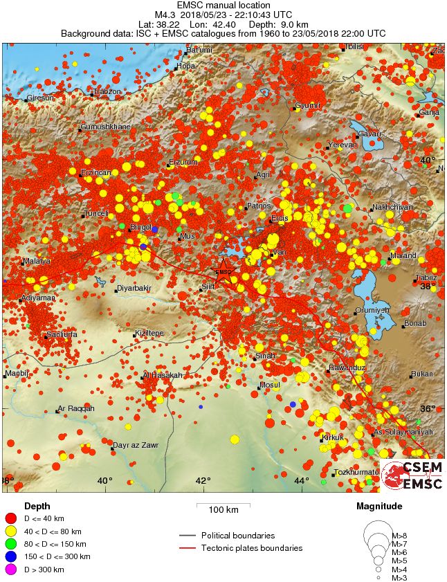 regional historical seismicity