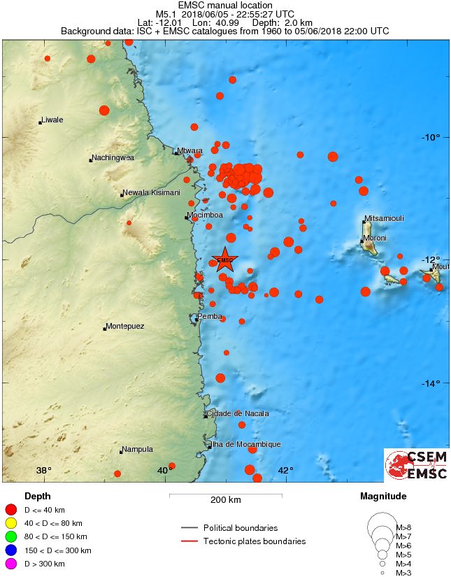 regional historical seismicity