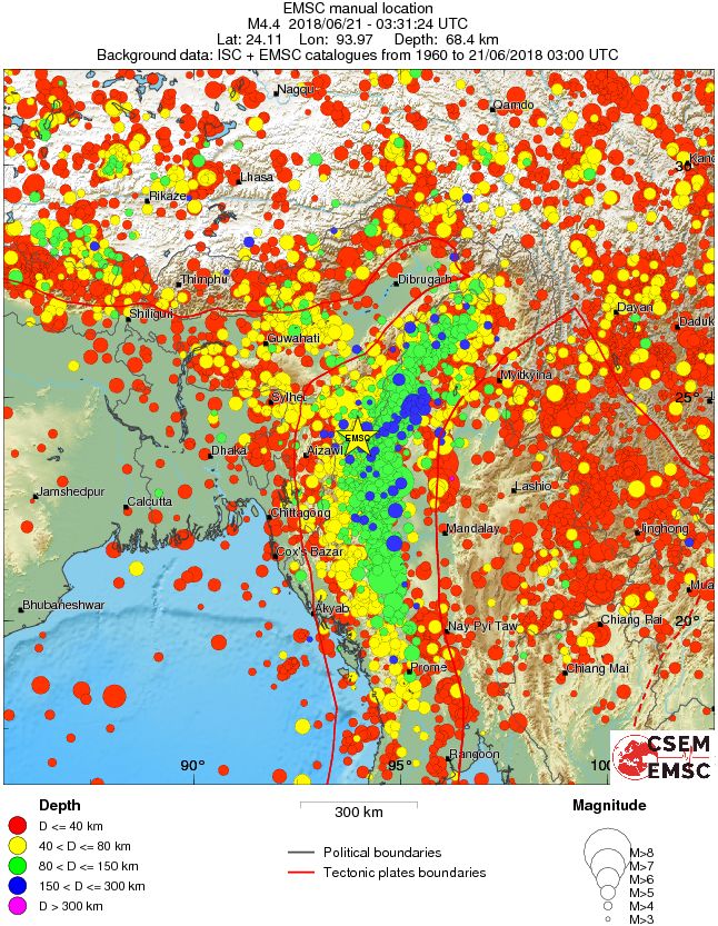 wide historical seismicity