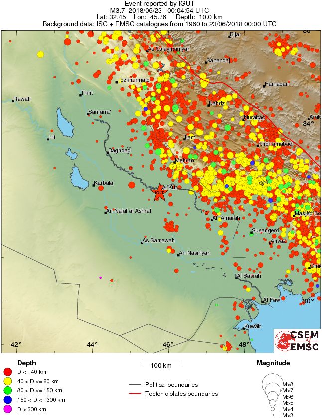 regional historical seismicity