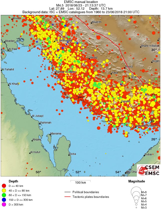 regional historical seismicity