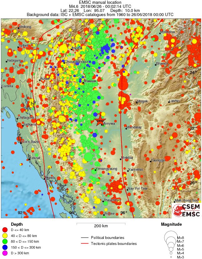regional historical seismicity