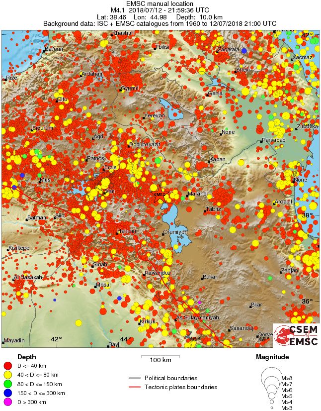 regional historical seismicity