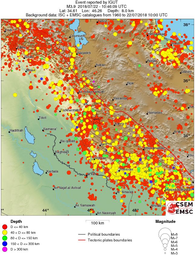 regional historical seismicity