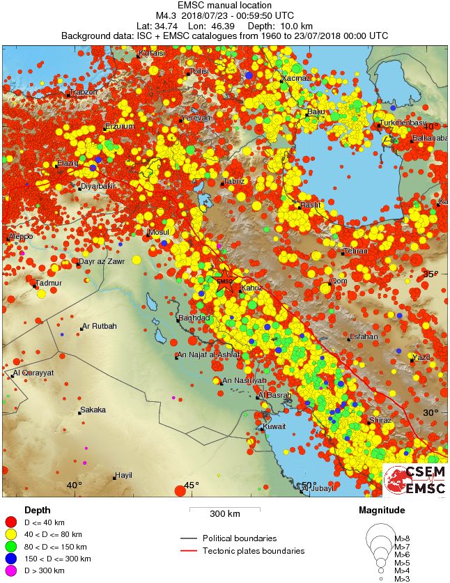 wide historical seismicity