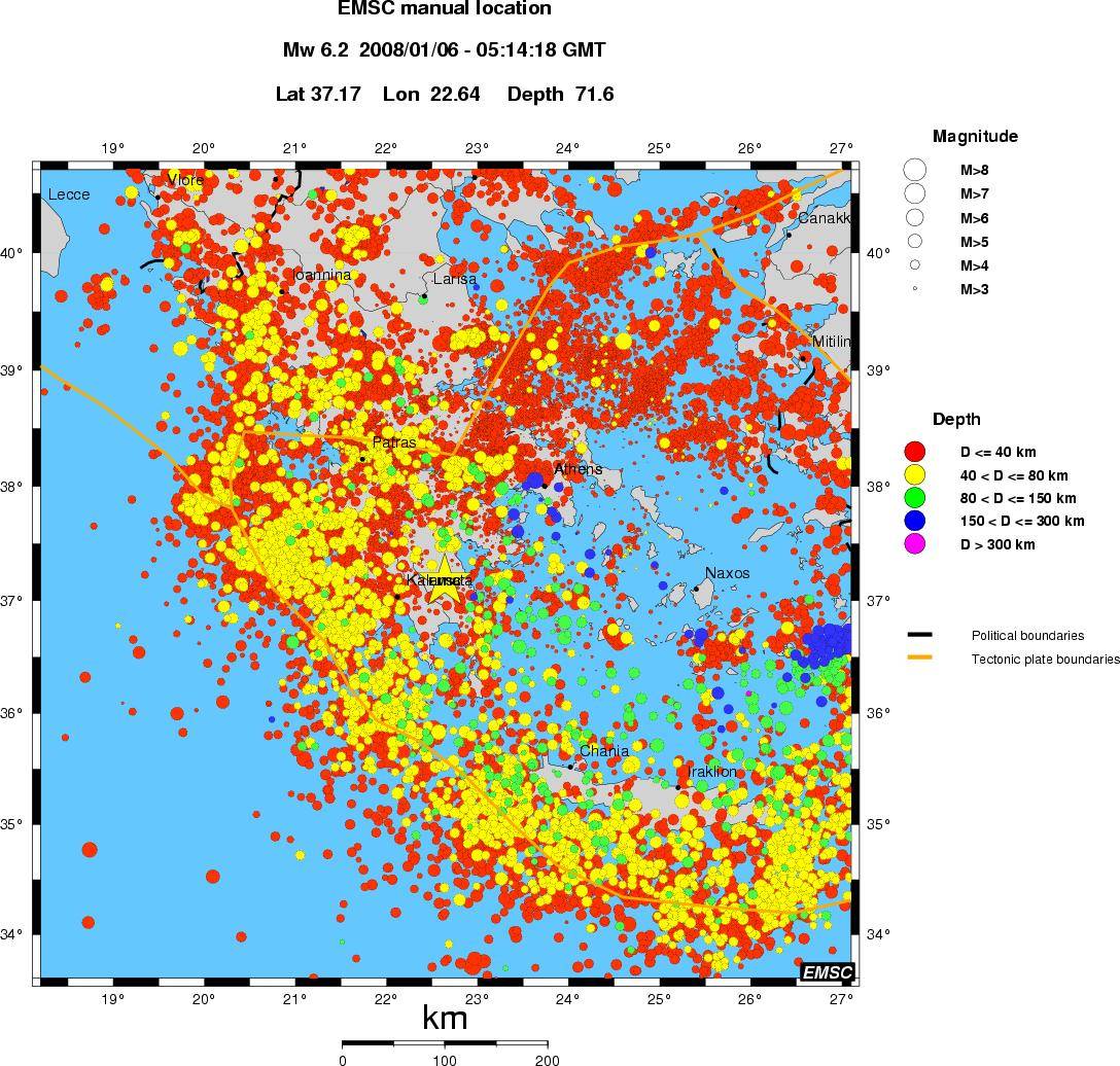 regional historical seismicity
