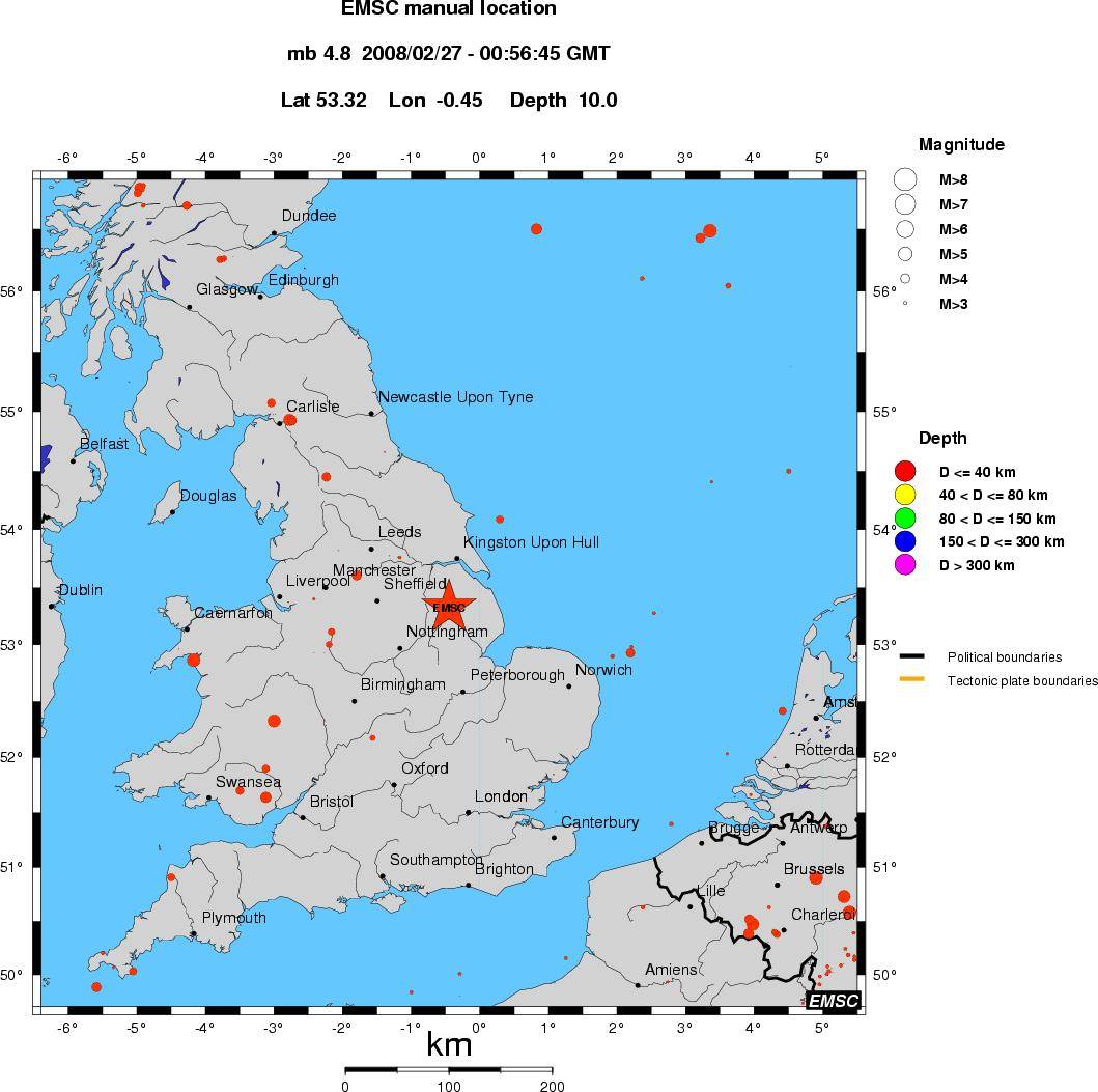 regional historical seismicity