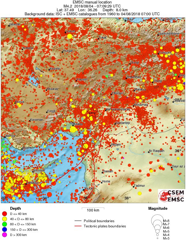 regional historical seismicity
