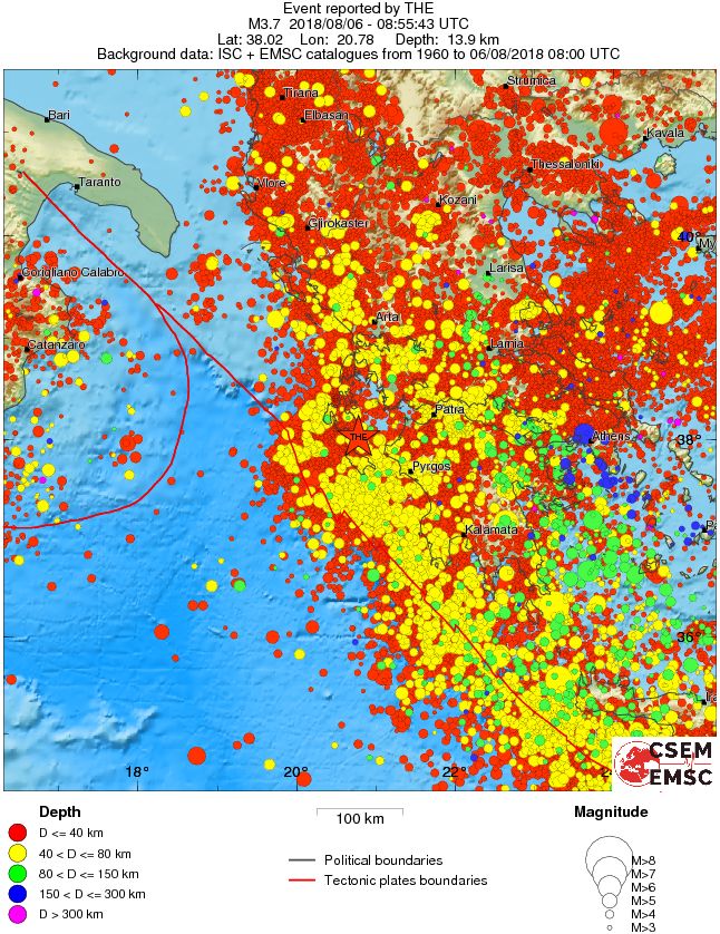 regional historical seismicity