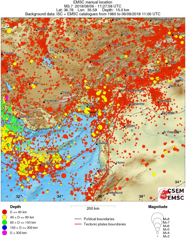 regional historical seismicity