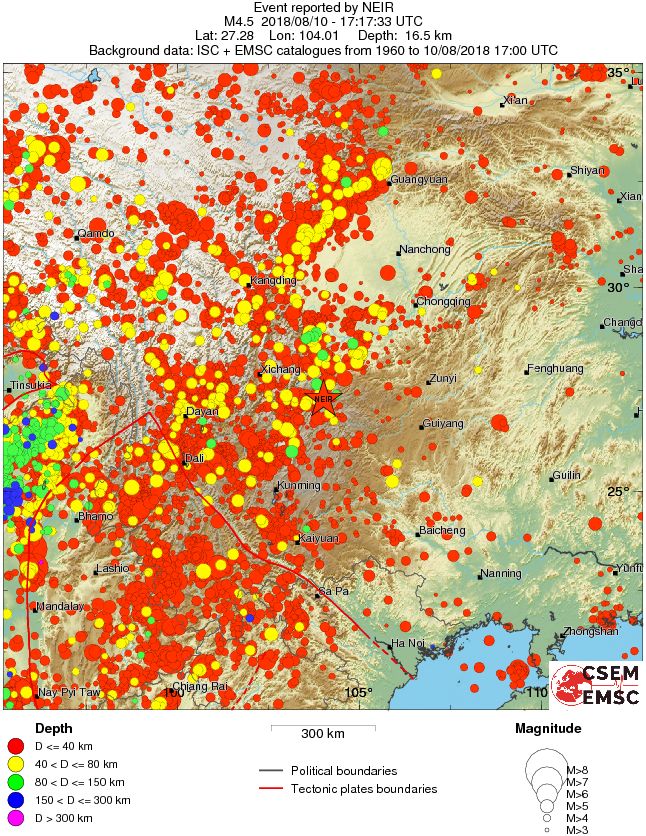 wide historical seismicity