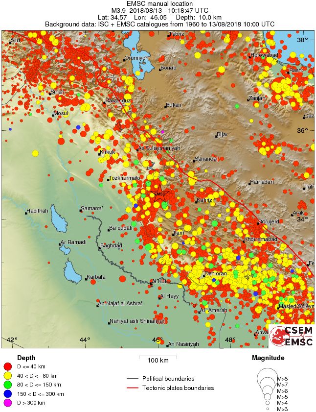 regional historical seismicity