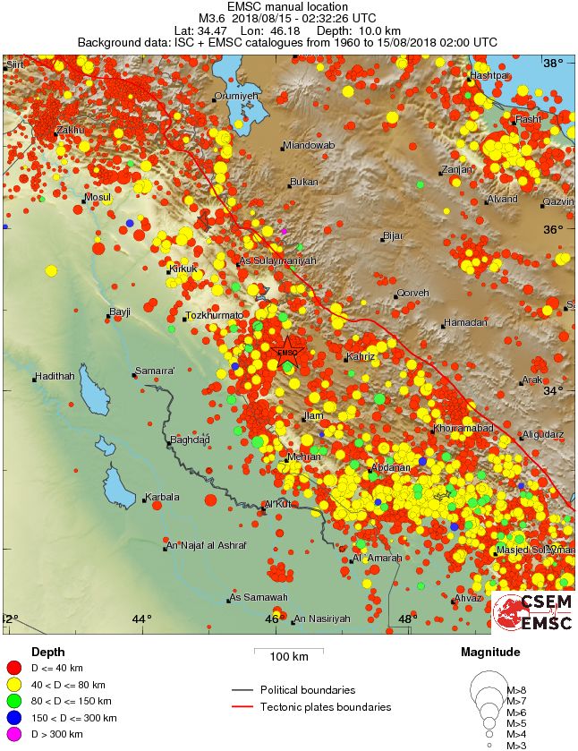 regional historical seismicity