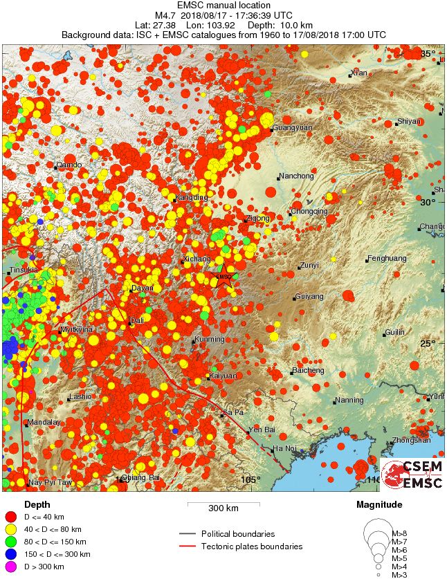 wide historical seismicity