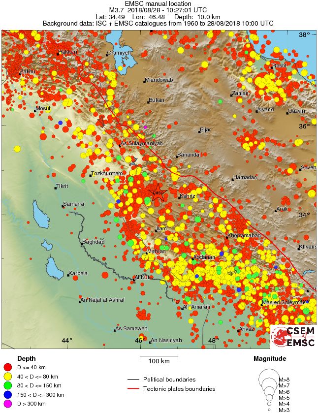 regional historical seismicity