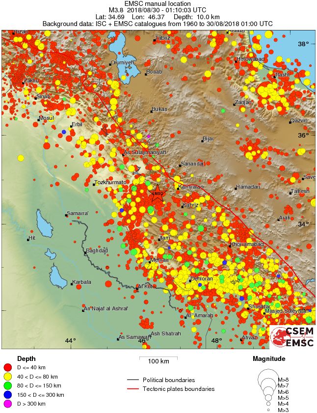 regional historical seismicity
