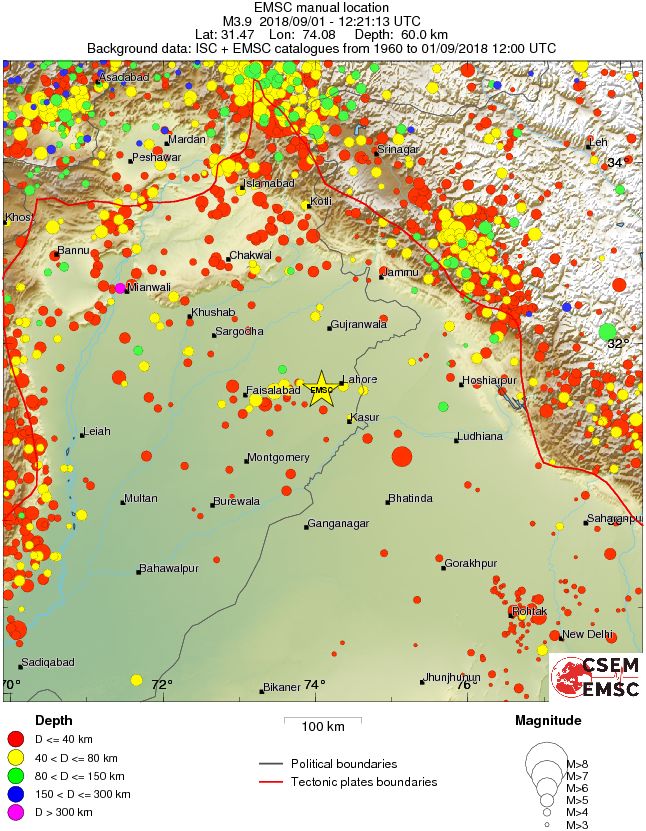 regional historical seismicity