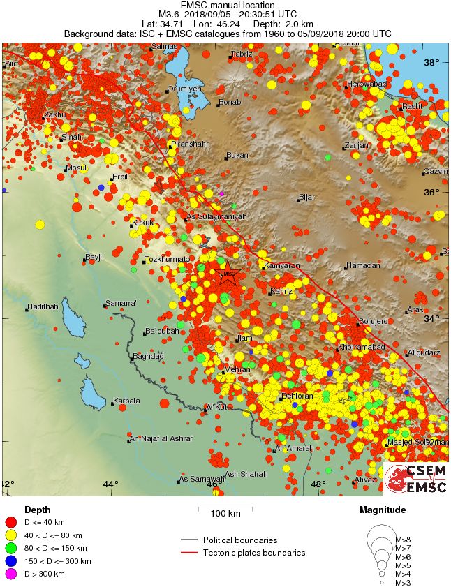 regional historical seismicity
