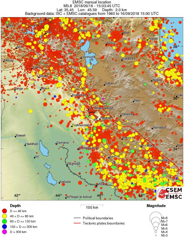 regional historical seismicity