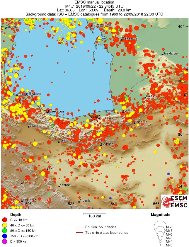 regional historical seismicity