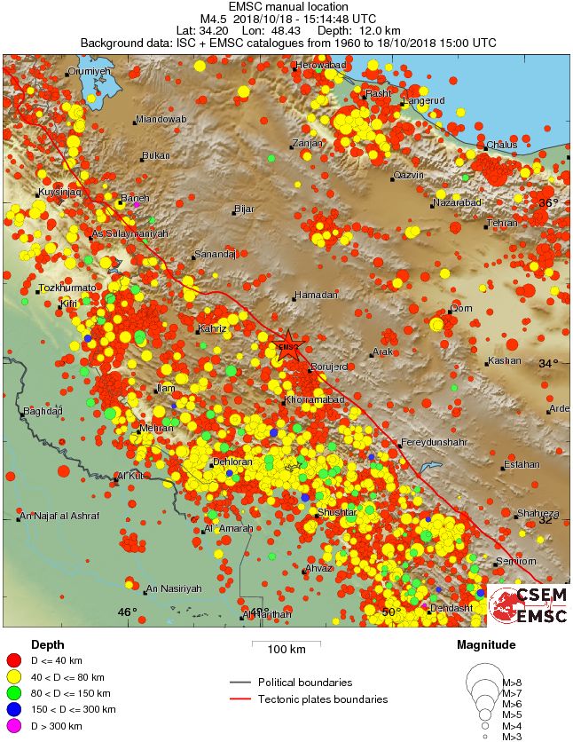 regional historical seismicity