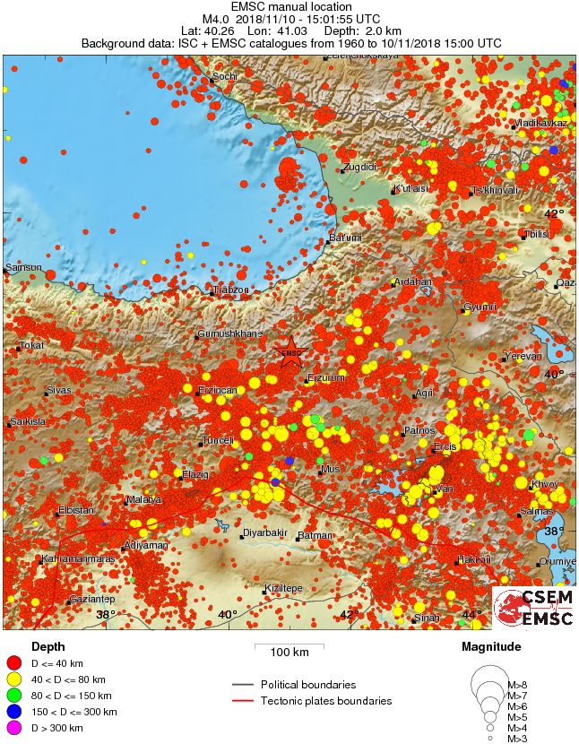regional historical seismicity