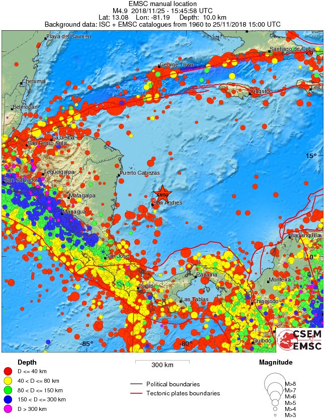 wide historical seismicity