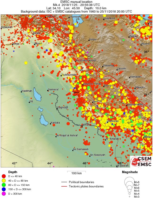 regional historical seismicity