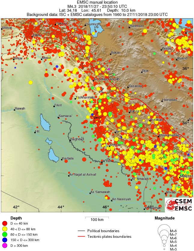 regional historical seismicity
