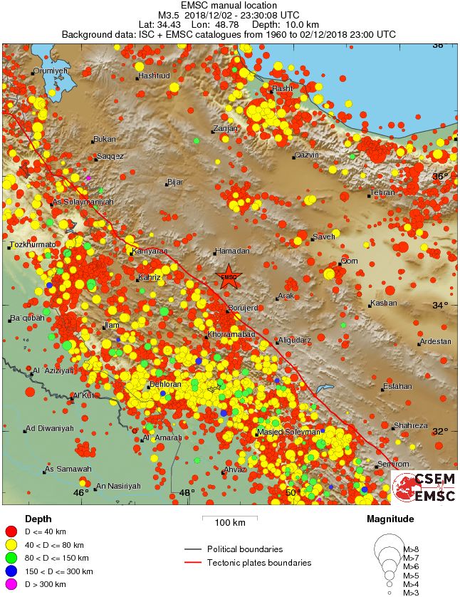 regional historical seismicity