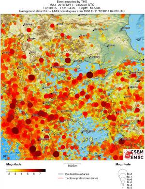 regional magnitude historical seismicity