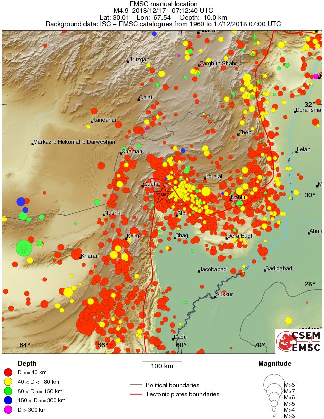 regional historical seismicity