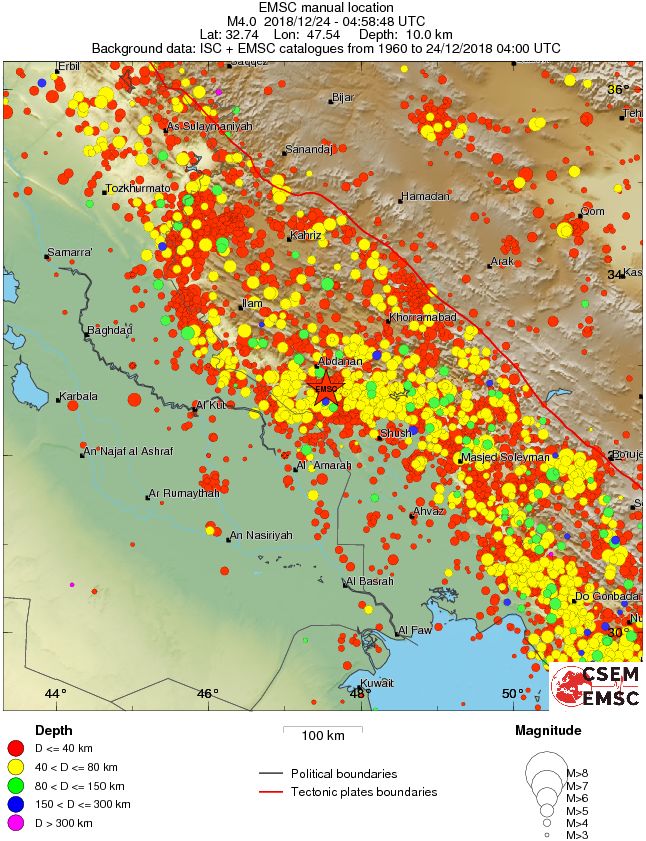regional historical seismicity