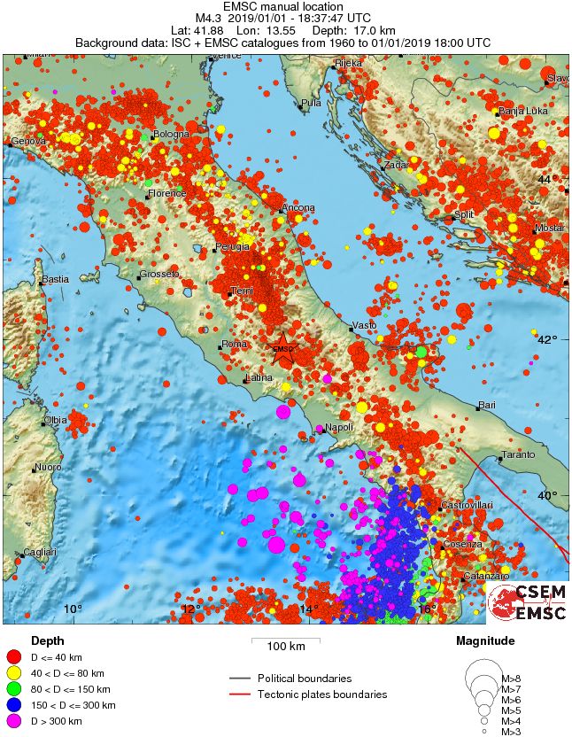 regional historical seismicity