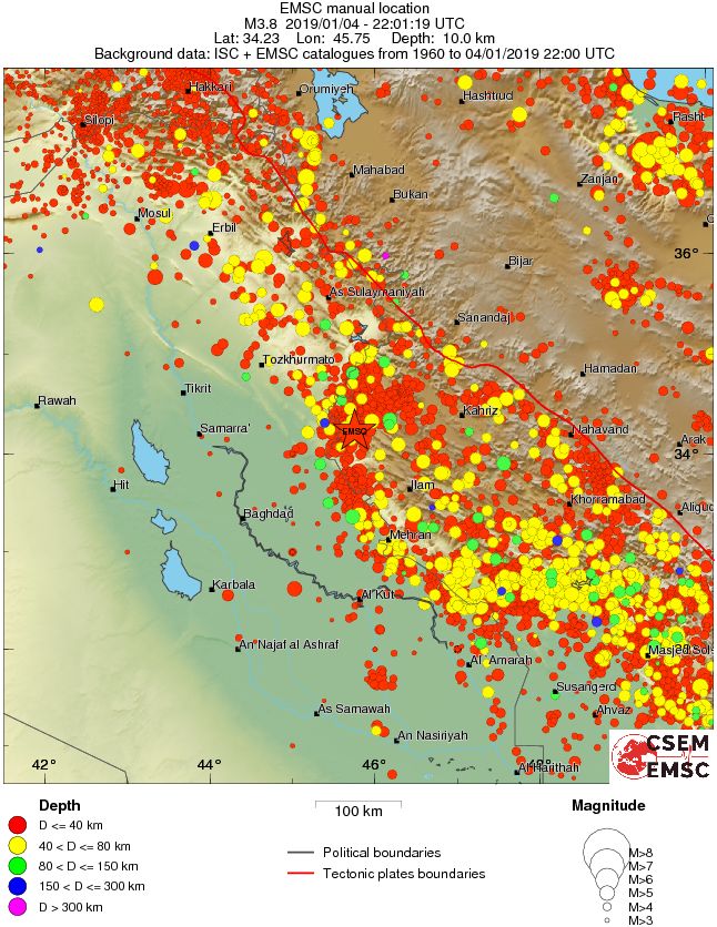 regional historical seismicity
