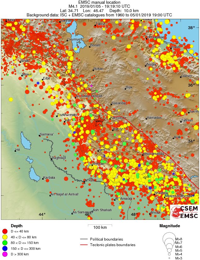 regional historical seismicity