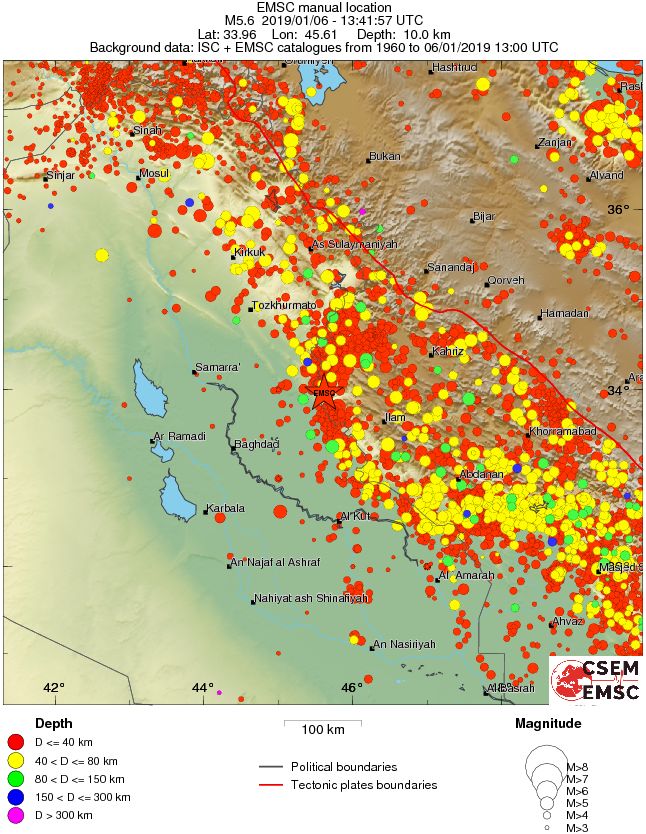 regional historical seismicity