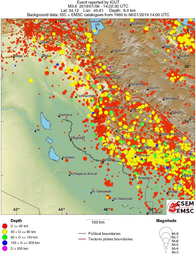 regional historical seismicity