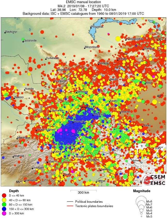 wide historical seismicity