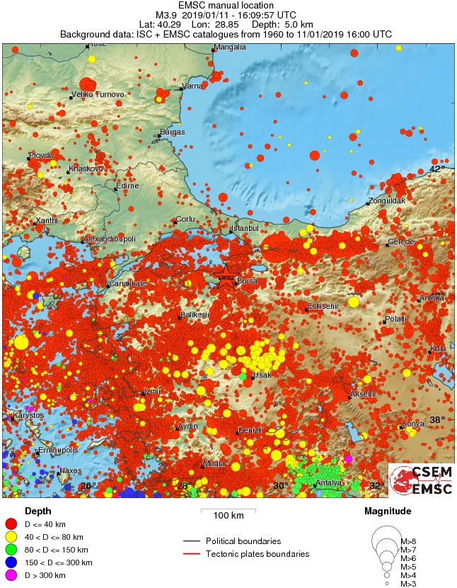 regional historical seismicity