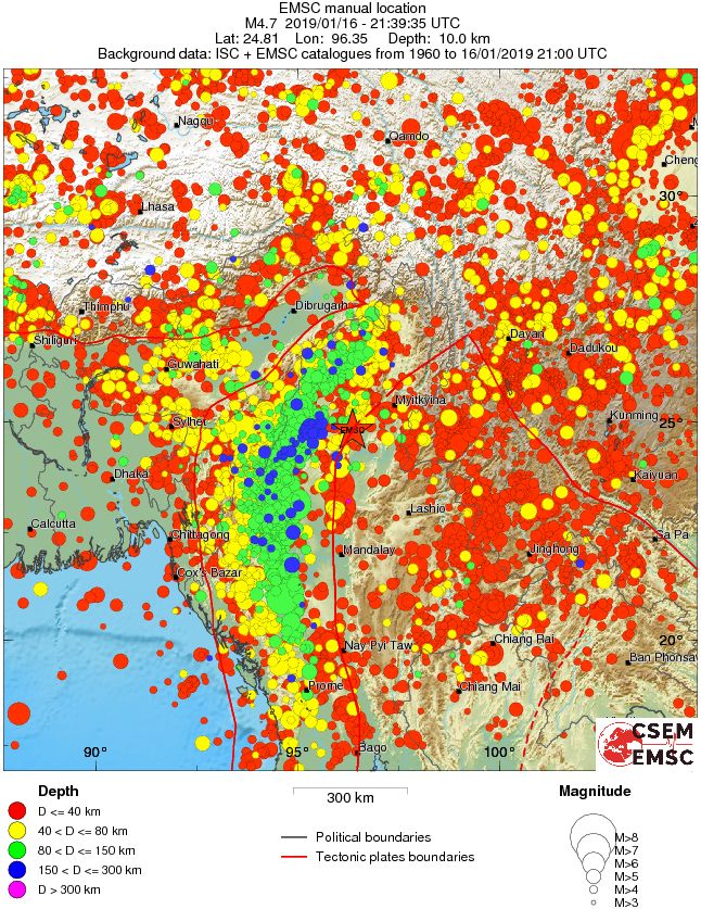 wide historical seismicity